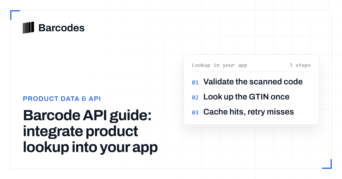 Cover: Barcode API guide: integrate product lookup into your app