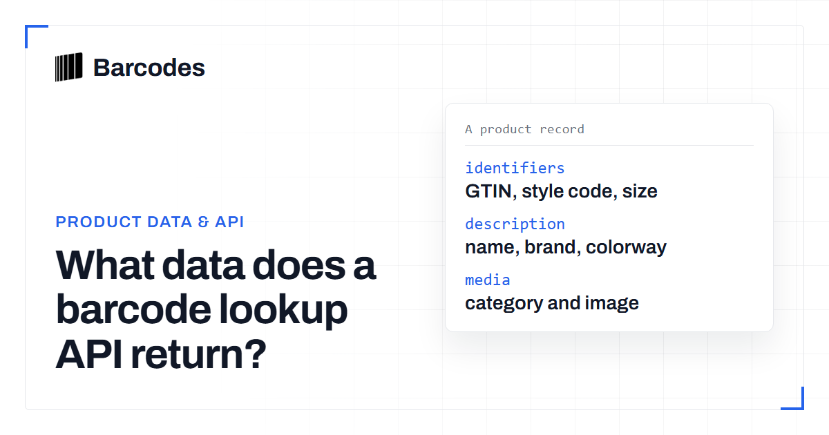 Cover: What data does a barcode lookup API return?