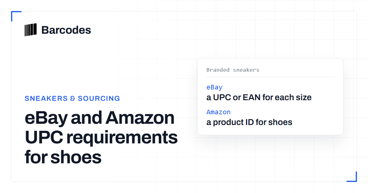 Cover: eBay and Amazon UPC requirements for shoes