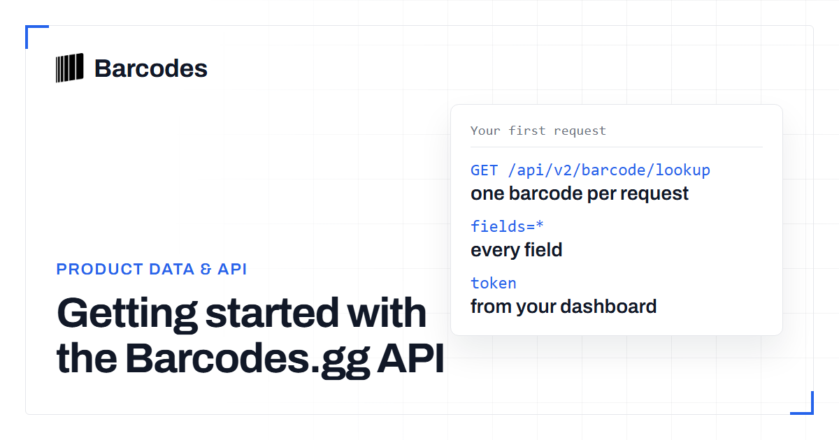 Cover: Getting started with the Barcodes.gg API