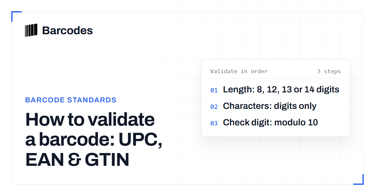 Cover: How to validate a barcode: UPC, EAN & GTIN