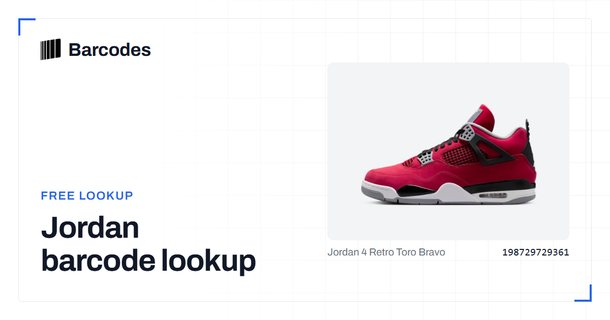 Jordan barcode lookup: Air Jordan UPC check – Barcodes.gg